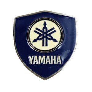 Yamaha Belt Buckle Blue White Shield Shape
